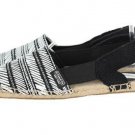 NWB Coach shoes Sz 7.5 M RayAnne Black White Striped Flat Espadrilles Shoes