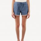 Elizabeth and James Sz XS Blue Jake Drawstring Chambray Shorts NWT