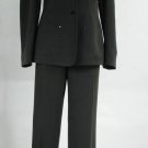 TAHARI by Arthur S. Levine Sz 8 Chocolate Sage 3-Button Career Pant Suit