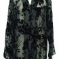 April Cornell for Cornell Trading Sz S Sheer Black Cut Velvet Muse Jacket NWT