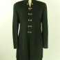 St John Skirt Suit Mandarian Style Forest Green Skirt Suit w/ Gold Hardware Sz 6