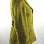 Ann Klein New York Soldier Blazer Jacket size 2p pea green gold boucle