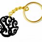 Monogram Keychain Acrylic Gold tone