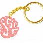 Monogram Keychain Acrylic Gold tone