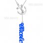 Name Necklace Anchor Hand Made Custom Initials Personalized H Love Jewelry Acrylic