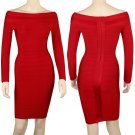 NEW sexy celeb Bodycon Bandage party Dress Long sleeve XS S M L