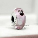 Mickey Mouse Parks Murano Glass Bead charm Woman jewelry S925 Silver Fit European Bracelets ZS333