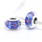 S925 Silver Lampwork Murano Glass Beads Charms Fits European jewelry Bracelets ZS004