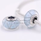 S925 Silver Turquoise Looking Murano Glass Beads Fits European Pan charms Bracelets ZS046