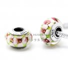 S925 Silver High quality 1: 1 Murano Glass Beads Charms Fits European jewelry Bracelets ZS178
