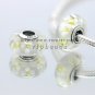 S925 Sterling Silver Spring flowers Murano Glass Beads Charms Fits European jewelry Bracelets ZS205