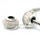 S925 Sterling Silver Coffee lines Murano Glass Beads Charms Fits European jewelry Bracelets ZS293
