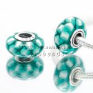 S925 Sterling Silver blue ocean Murano Glass Beads Charms Fits European jewelry Bracelets ZS298