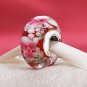 S925 Sterling Silver Flower flash Murano Glass Beads Charms Fits European jewelry Bracelets ZS369