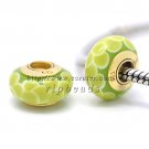 Turmeric lotus 18K 585 gold-plated Murano Glass Beads Charms Fits European jewelry DIY Bracelets