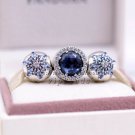 NEW Woman Jewelry Set S925 Sterling Silver Crystalized Snowflake Charm Set beads