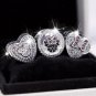 2017 NEW Woman jewelry 925 Sterling Silver Mickey & Minnie Sparkling Heart Charms beads Jewelry Sets