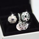 S925 Sterling Silver with Mixed Enamel CZs with Charm beads Fit European Bracelet