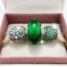 NEW 925 Sterling Silver Oxidized Screw Core Murano Glass Beads Jewelry Set