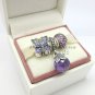 NEW S925 Sterling Silver Butterfly Kiss Pendant Charm Jewelry Set