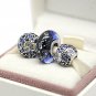 NEW S925 Sterling Silver Midnight Charm Jewelry Sets Fit European Woman Jewelry