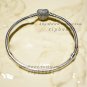 2016 Valentine Collection S925 Sterling Silver Bracelet Pave Heart With Clear Cz Clasp Bracelet