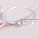 2017 Valentine S925 Silver Bracelet Signature Clasp Sparkling Heart Clear CZ Bracelet