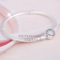 2017 Valentine S925 Silver Bracelet Signature Clasp Sparkling Heart Clear CZ Bracelet