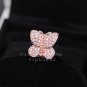 NEW Rose Gold Plated Plating Sparkling Butterfly with Clear CZ Pave Charm Beads