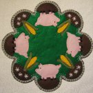 "This Little Piggy" Candle Mat Penny Rug PATTERN #168