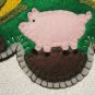 "This Little Piggy" Candle Mat Penny Rug PATTERN #168