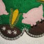 "This Little Piggy" Candle Mat Penny Rug PATTERN #168