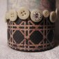 Button and Lace Pencil or Brush Holder #171