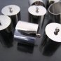 Finding - 2 pcs Silver Round Very Large Tone Cord Buckle End Cap with Loop ( inside 17mm Diameter )