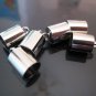 Finding - 6 pcs Silver Round Large Tone Cord Buckle End Cap with Loop ( inside 7mm Diameter )