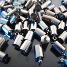 Finding - 10 pcs Silver Round Tone Cord Buckle End Cap with Loop ( inside 3mm Diameter )