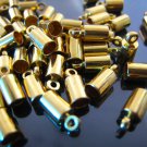 Finding - 10 pcs Gold Round Tone Cord Buckle End Cap with Loop ( inside 3mm Diameter )