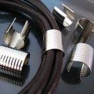 Finding - 6 pcs Silver Large Adjustable Crimp Round Tone Tube Curve Fold Over End Cap 16mm x 15mm