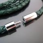 Finding - 2 Sets of Silver Open Round Buckle End Cap Clasp Connector ( Inside 4mm Diameter )