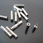 Finding - 2 Sets of Silver Open Round Buckle End Cap Clasp Connector ( Inside 2mm Diameter )