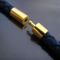 Finding - 2 Sets of Gold Open Round Buckle End Cap Clasp Connector ( Inside 6mm Diameter )