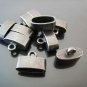 Finding - 4 pcs Black  Oval Flat End Cap 15mm x 10mm x 7mm ( inside 12mm x 5mm width )