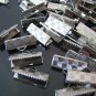 Finding - 10 pcs Silver Plated Flat Clamp Fold Over End Cap Crimps with Loop ( 16mm or 5/8 inch )