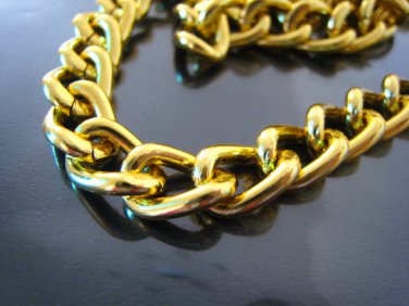 Finding - 1 Yard of Gold Large Chain Fashion Curb Link ( 14mm x 10mm width each Oval )