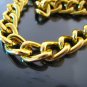 Finding - 1 Yard of Gold Large Chain Fashion Curb Link ( 14mm x 10mm width each Oval )