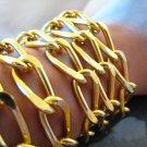 Finding - 1 Yard of Gold Large Chain Fashion Curb Link ( 20mm x 9.5mm width each Oval )