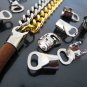 .Finding - 6 pcs Silver Clamp Fold Over End Crimps with Large Loop 13mm x 7mm ( Inside 6mm )