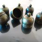Finding - 4 pcs Antique Brass Dome Round Large Tone Cord Buckle End Cap with Loop ( inside 12mm )