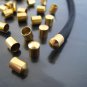 .Finding - 10 pcs Gold Round Tone Cord End Cap without Loop and Hole ( Inside 3mm Diameter )
