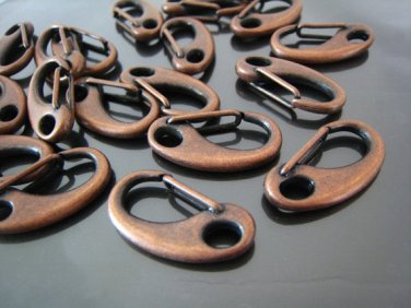 Finding - 1 pc Red Copper Lobster Buckle Large Clasps 30mm x 15mm